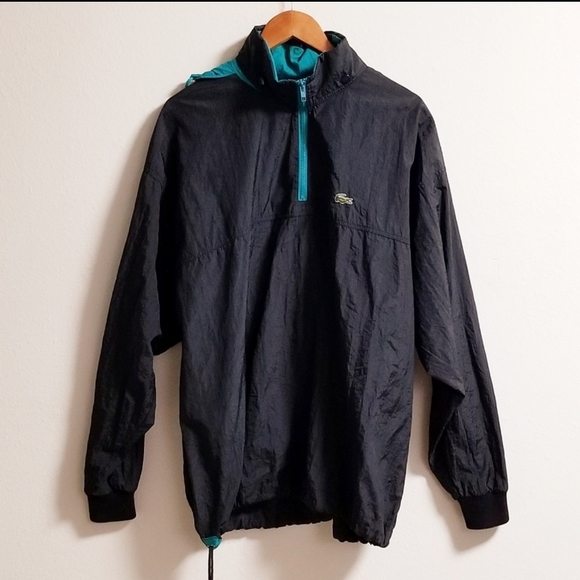 LACOSTE L/XL Windbreaker Hooded Rain Jacket - Picture 1 of 8